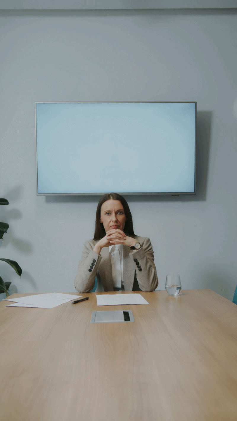 Candidate on a live video call
